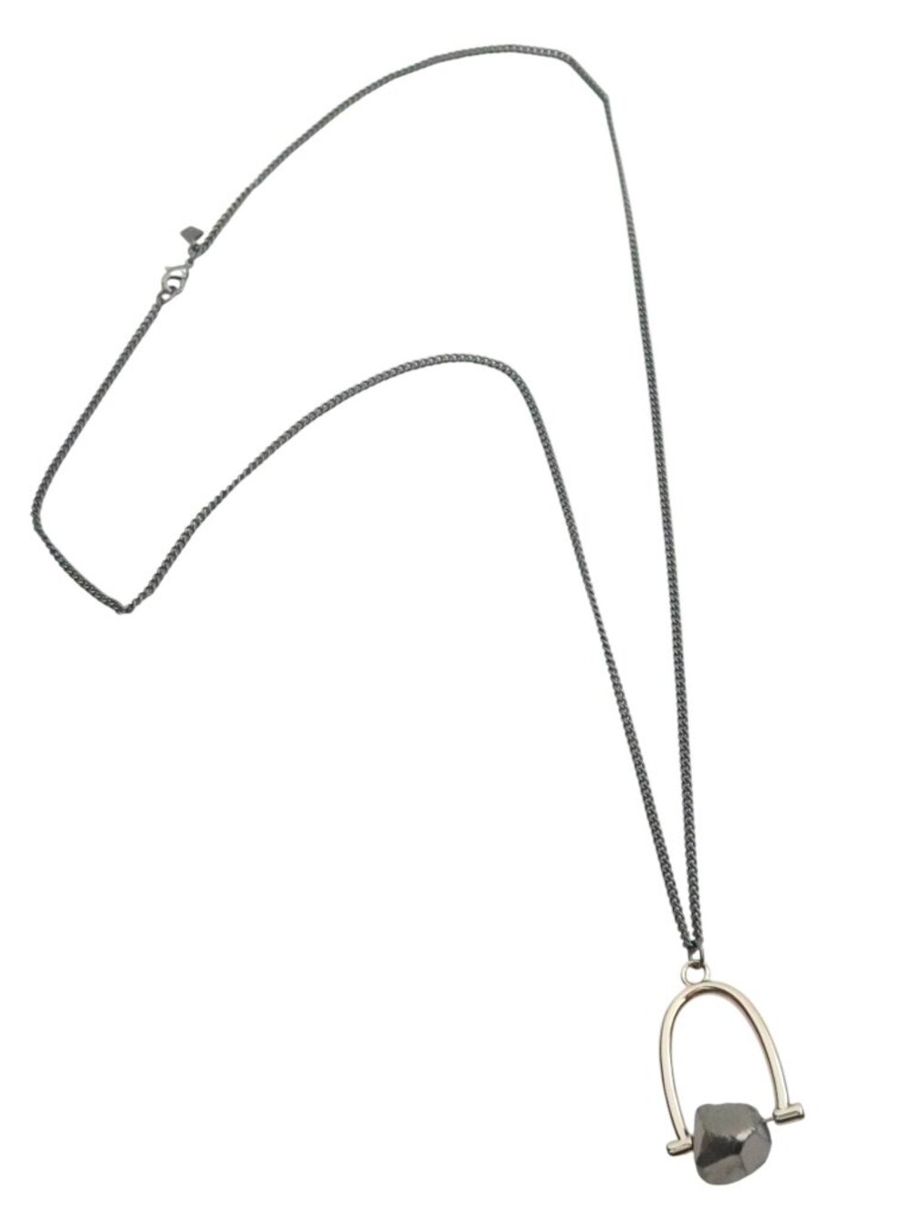 BANANA REPUBLIC Pyrite & Stirrup pendant necklace